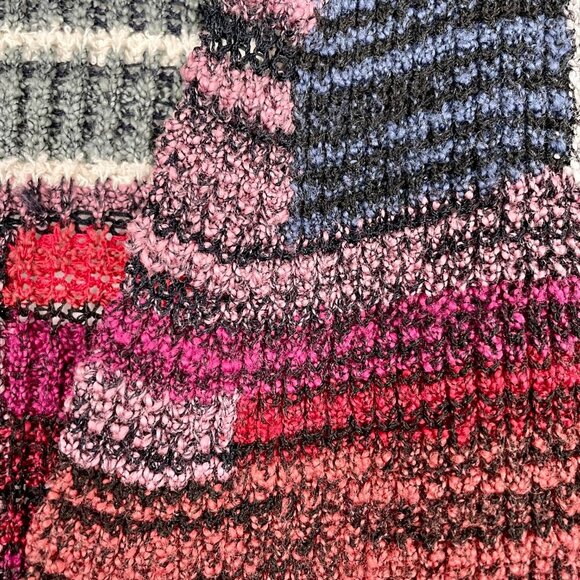 NIC+ZOE Cotton Wool Blend Knit Open Front Cropped Cardigan Womens L Multi-Color - Picture 8 of 12